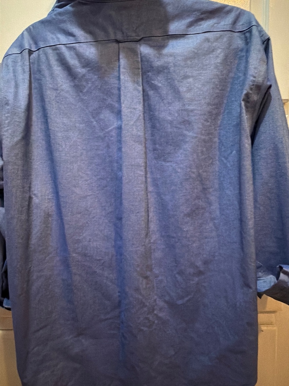 Women’s Upcycled One Of A Kind Ruffled Button Down Mens’s Lands End Shirt 17 1/2 - Picture 8 of 8